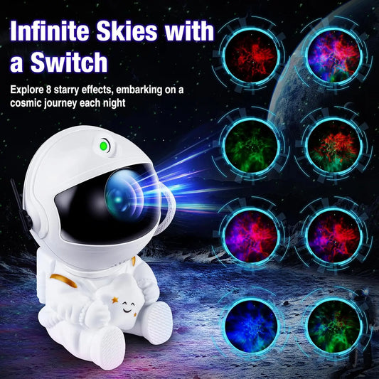 LunarBlend Star Projector Galaxy Night Light Astronaut Space Projector | Starry Nebula LED Ceiling Lamp