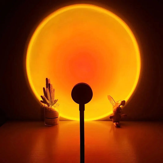 LunarBlend Sunset Ambient Lamp | Warm Sun Projection Mood Light