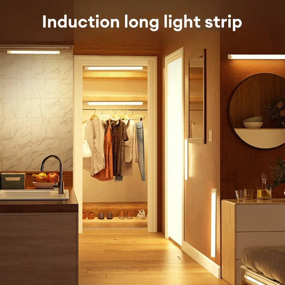 LunarBlend Motion Sensor LED Light – USB-C Rechargeable Wireless Cabinet Light (10–50cm)